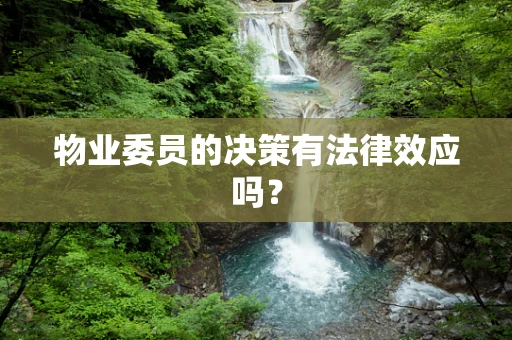 物业委员的决策有法律效应吗？