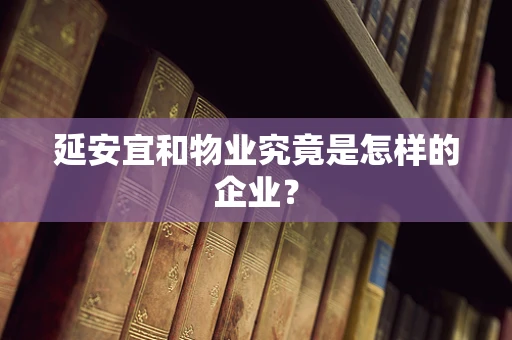 延安宜和物业究竟是怎样的企业？