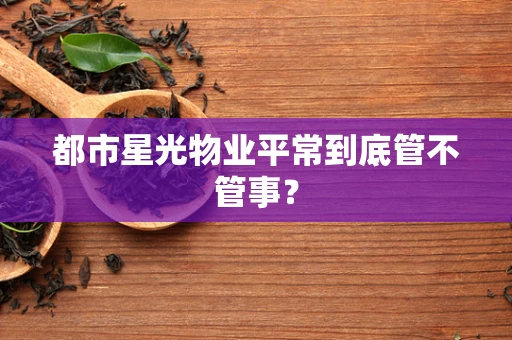 都市星光物业平常到底管不管事？