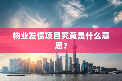 物业发债项目究竟是什么意思？