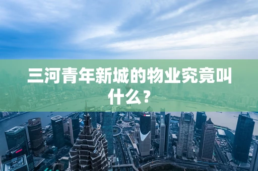三河青年新城的物业究竟叫什么？
