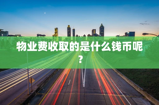 物业费收取的是什么钱币呢？