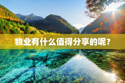 物业有什么值得分享的呢？