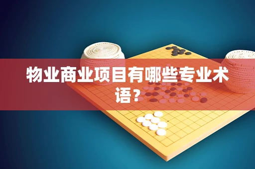 物业商业项目有哪些专业术语？