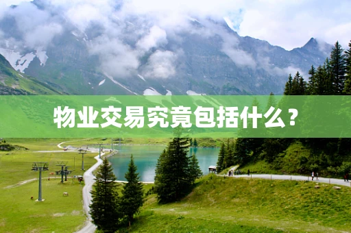 物业交易究竟包括什么？