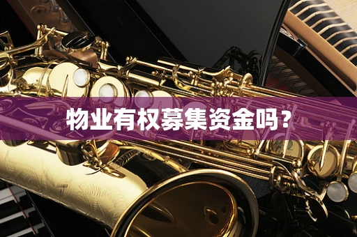 物业有权募集资金吗？