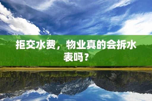 拒交水费，物业真的会拆水表吗？