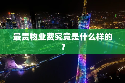 最贵物业费究竟是什么样的？