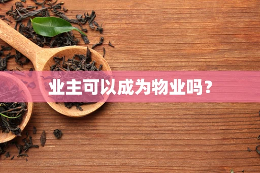 业主可以成为物业吗？