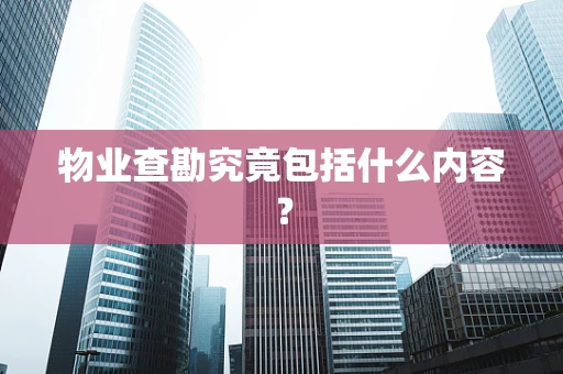 物业查勘究竟包括什么内容？
