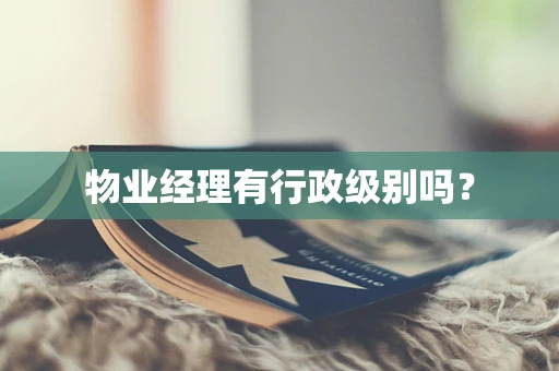 物业经理有行政级别吗？