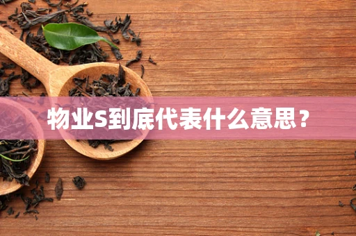 物业S到底代表什么意思？