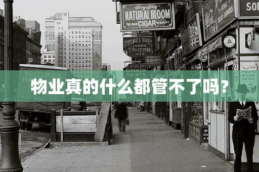 物业真的什么都管不了吗？