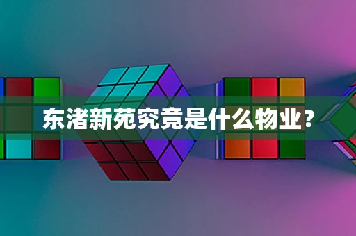 东渚新苑究竟是什么物业？