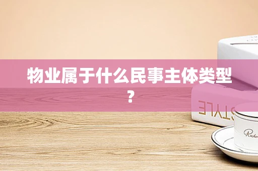 物业属于什么民事主体类型？