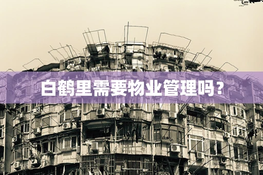 白鹤里需要物业管理吗？