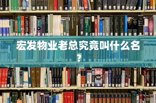 宏发物业老总究竟叫什么名？