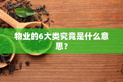物业的6大类究竟是什么意思？