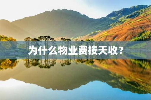 为什么物业费按天收？