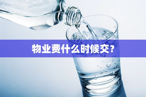 物业费什么时候交？