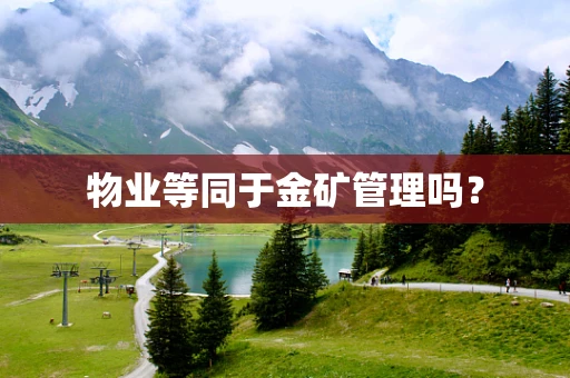 物业等同于金矿管理吗？