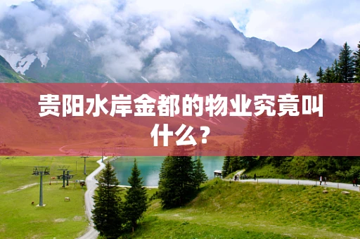 贵阳水岸金都的物业究竟叫什么？