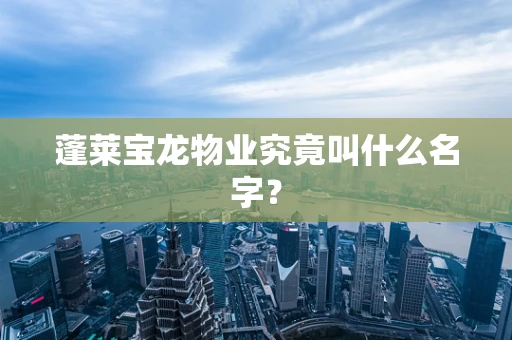 蓬莱宝龙物业究竟叫什么名字？