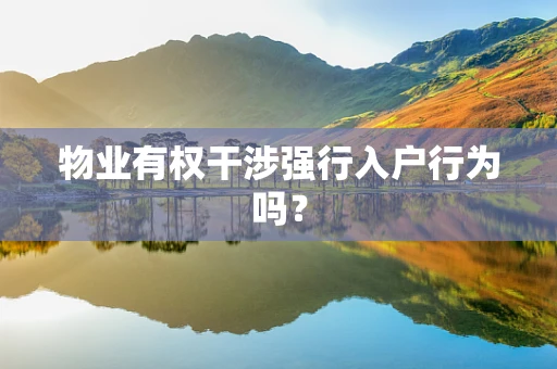 物业有权干涉强行入户行为吗？