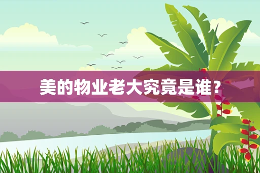 美的物业老大究竟是谁？