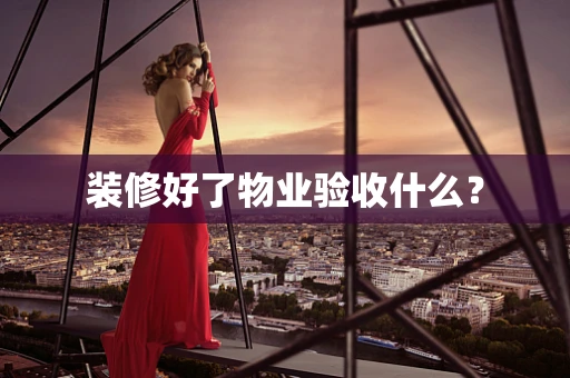 装修好了物业验收什么？