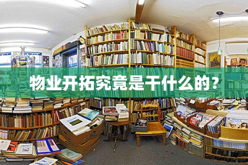 物业开拓究竟是干什么的？