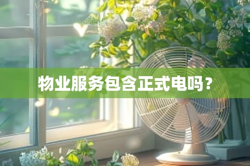 物业服务包含正式电吗？