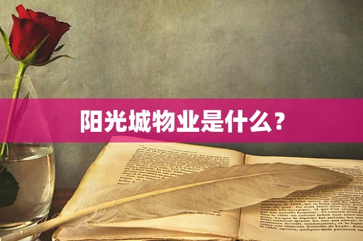 阳光城物业是什么？