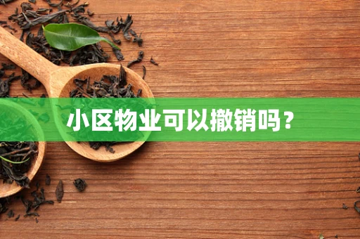 小区物业可以撤销吗？